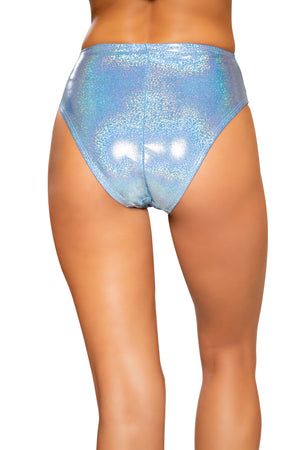 Shimmer High-Waisted Shorts with Zipper Closure