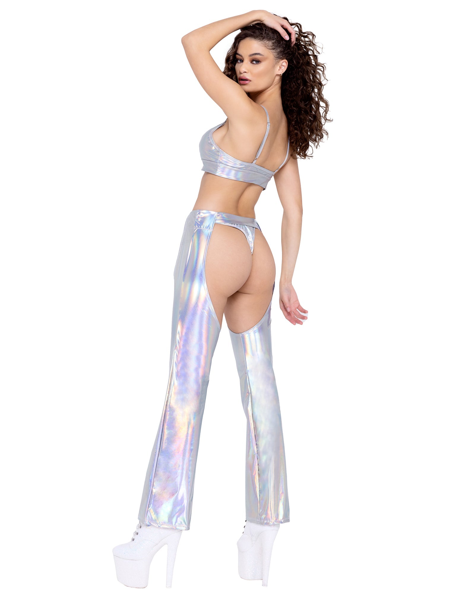 6255 - Hologram Chaps with Belt